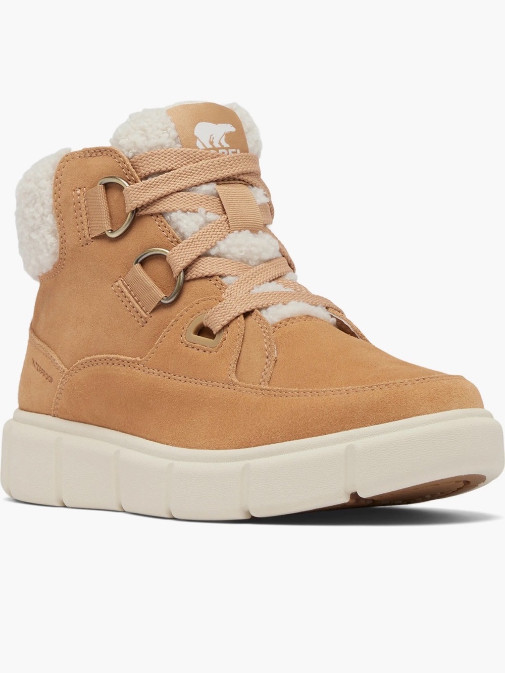 Sorel Explorer III Joan NW Waterproof Boot - Color: Tawny Buff Sea Salt (Tan)